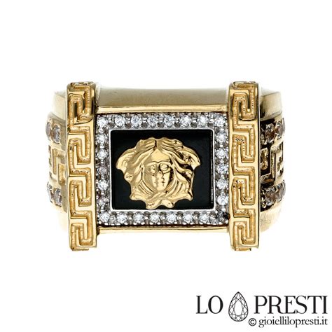 Anelli da uomo Versace argento .